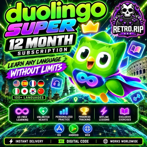 Duolingo super 12 months - 💚,